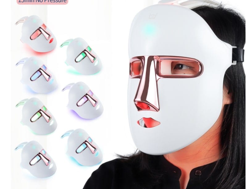 Electric Light Beauty Instrument Facial Mask – 7 Color LED Light Therapy for Skin Rejuvenation
