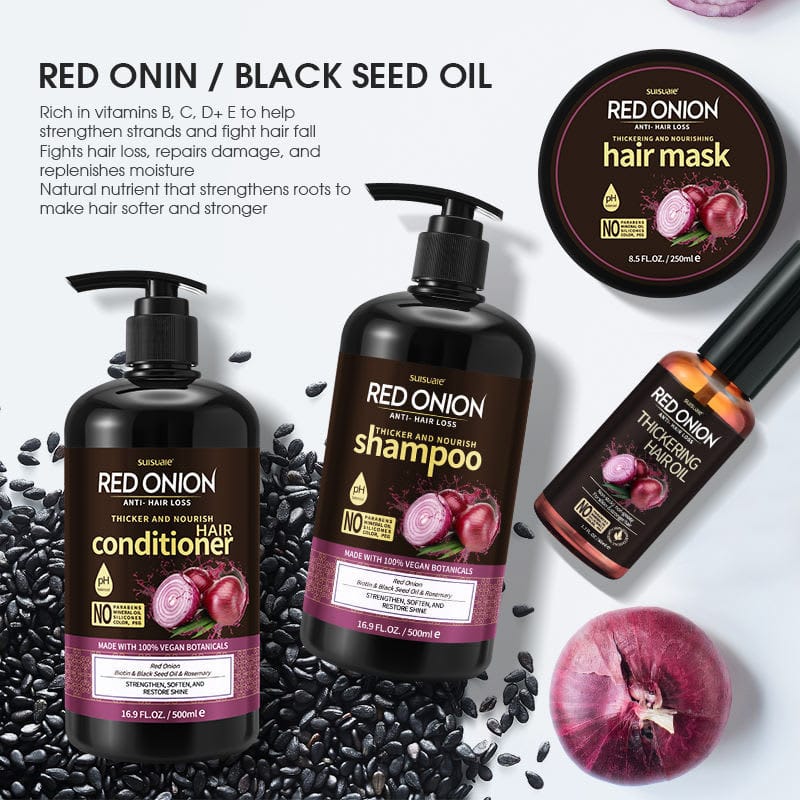 Red Onion Shampoo & Conditioner Set – Strengthen, Nourish & Revitalize Hair