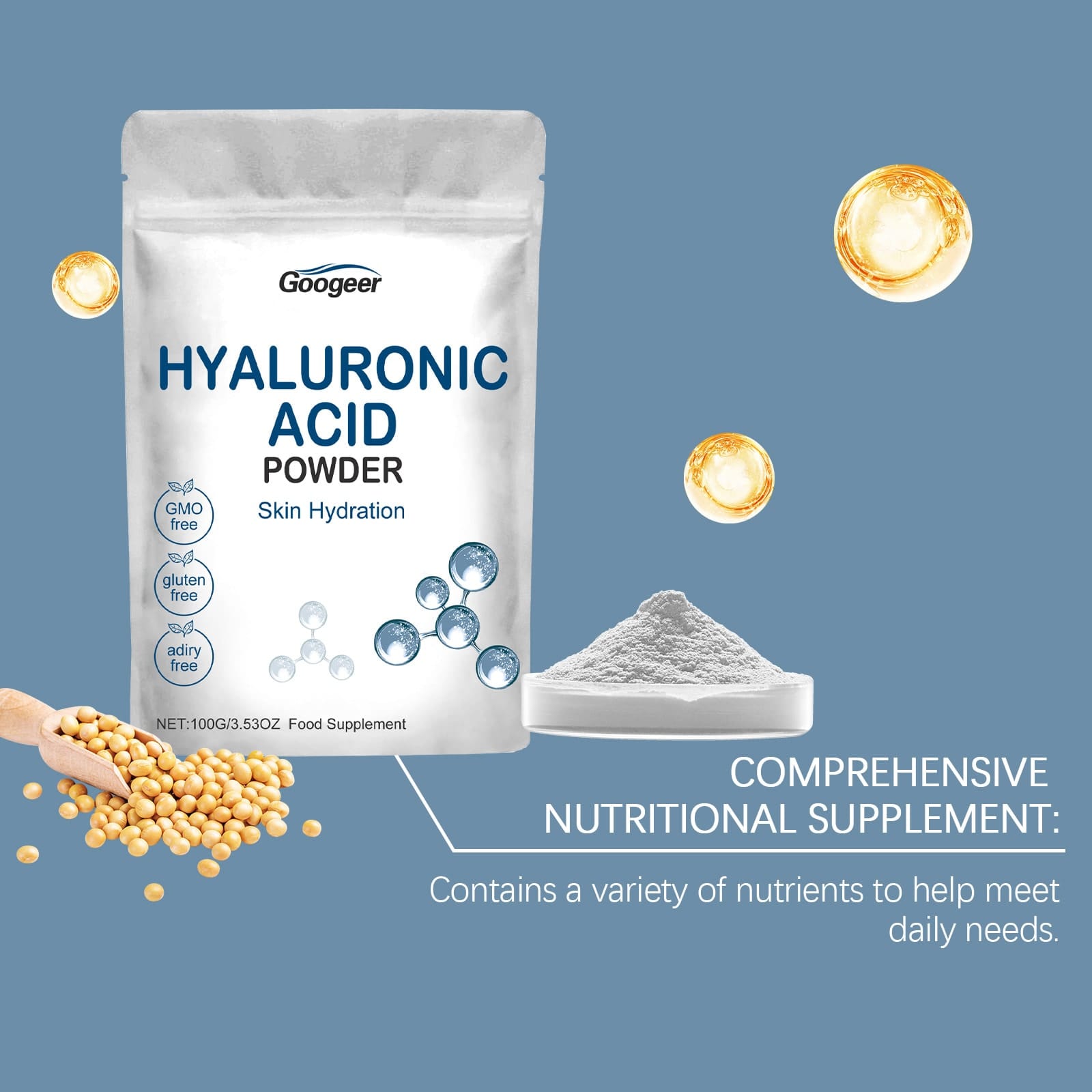 Googeer Hyaluronic Acid Protein Powder Body Treatment