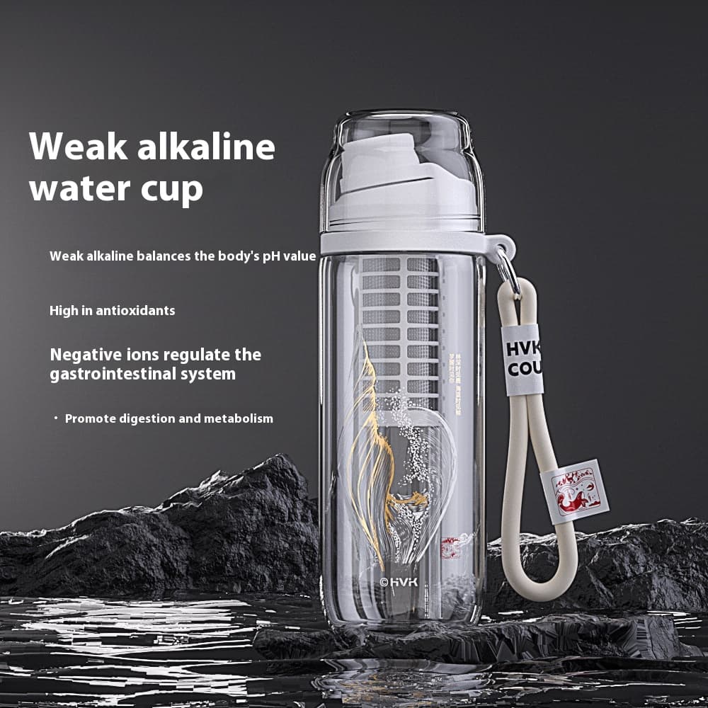 Direct Consumption Weak Alkaline Water Cup – Natural Ore Infused 550ml Tritan Bottle